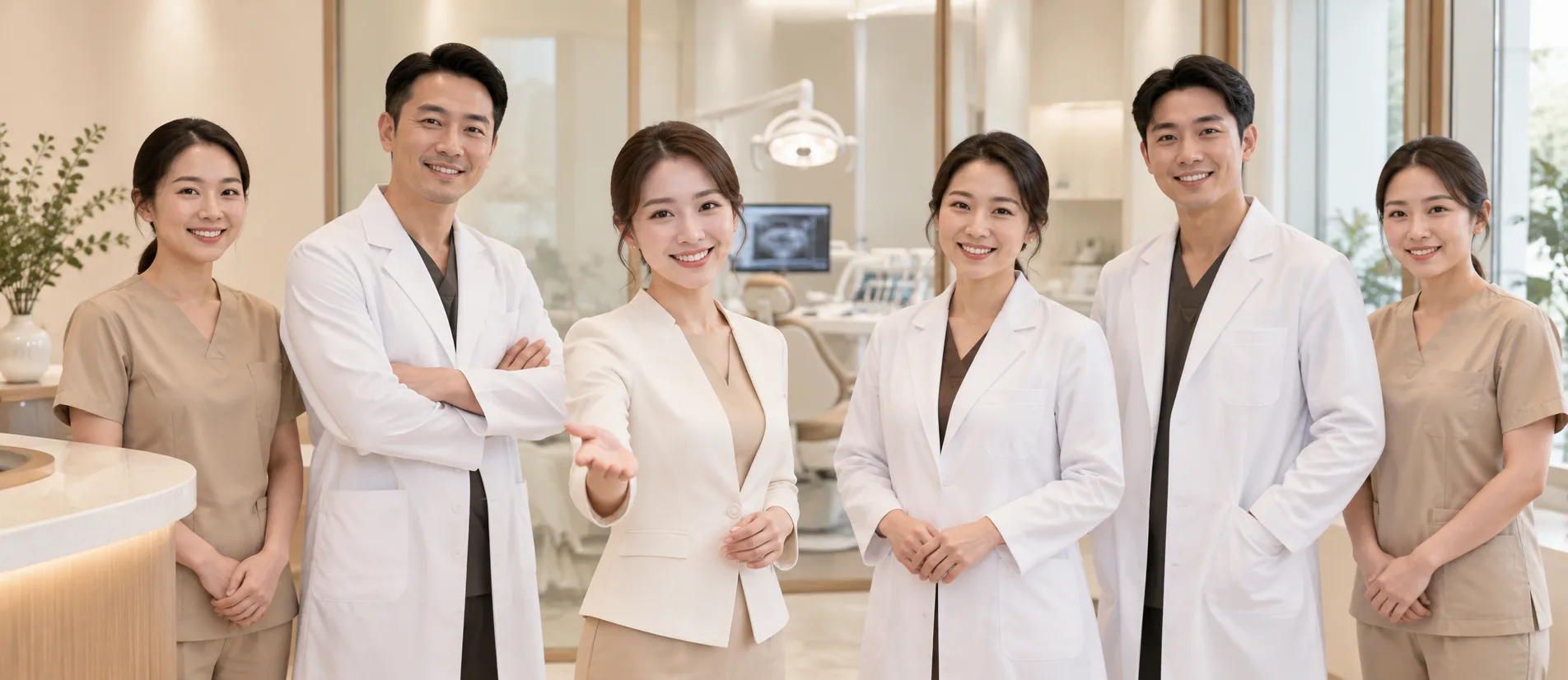 Bác sĩ, điều dưỡng và nhân viên đón tiếp của phòng khám nha khoa Maison Dental (ảnh minh họa)